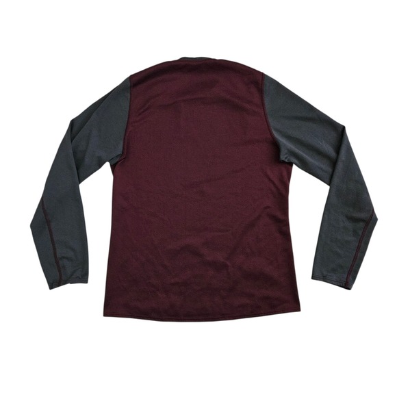 Patagonia Capilene 3 (Mens Medium) Long Sleeve Shirt Maroon Gray Raglan Polartec - Picture 3 of 5